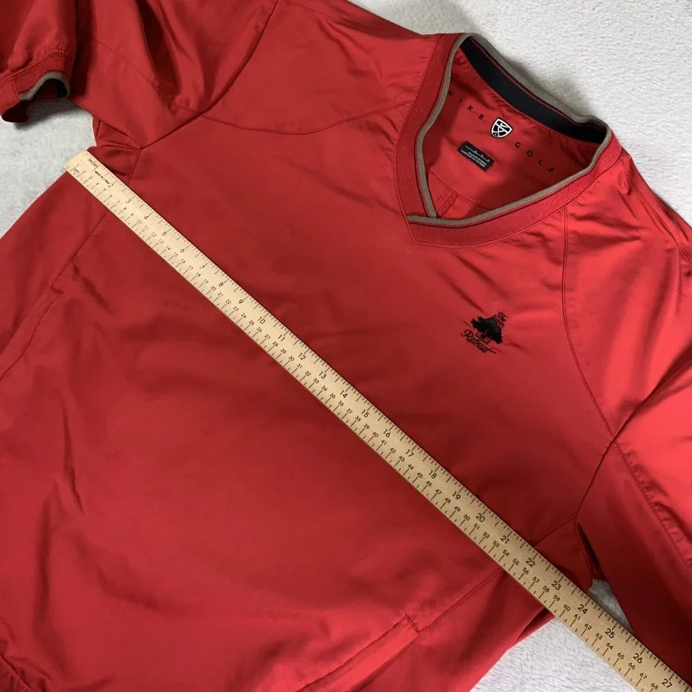 Nike Golf Jacket Mens Medium Red V-Neck‎ Pullover The Retreat Windbreaker Coat